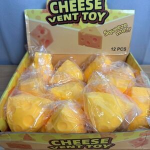 Cheese Squishy Vent Toy – Soft Sensory Stress & Fidget Toy